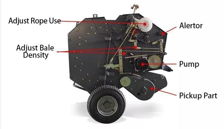 Farming Use Baling Machine Mini Wheat Straw Round Baler