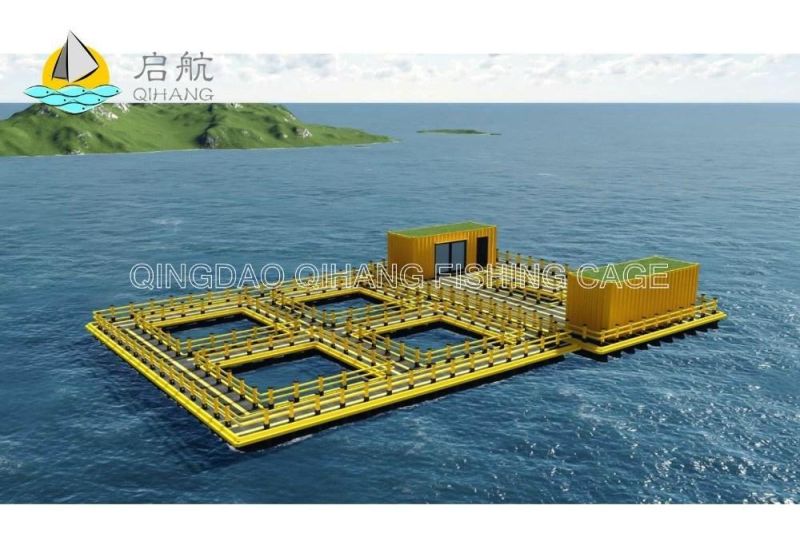 HDPE Leisure Platform Floating House for Fish Farming Use