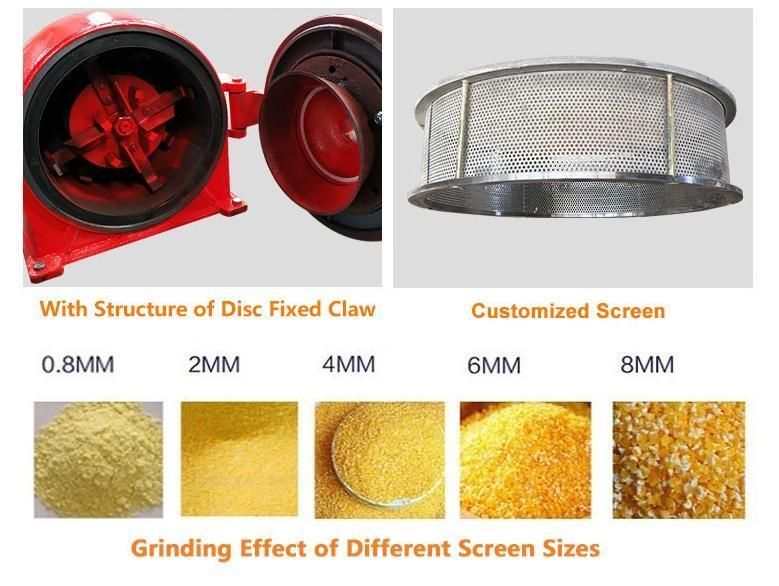 Self-Priming Feed Mill Machine Processing Electric Agricultural Maize Wheat Flour Corn Grinding Milling for Animal Feed