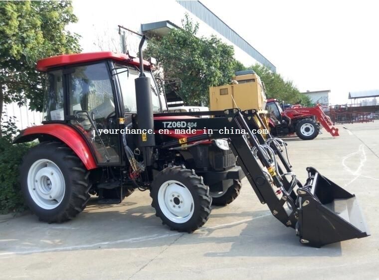 Brazil Hot Sale Tz06D 45-65HP Wheel Garden Tractor Mounted Front End Loader with 4 in 1 Bucket