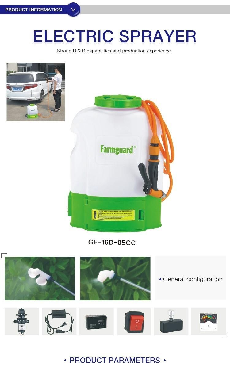 New Products Electric Spray 16L Battery Operated Sprayer Fight Drugs Sprayer Sanitizers All Types Agricultural Sprayer
