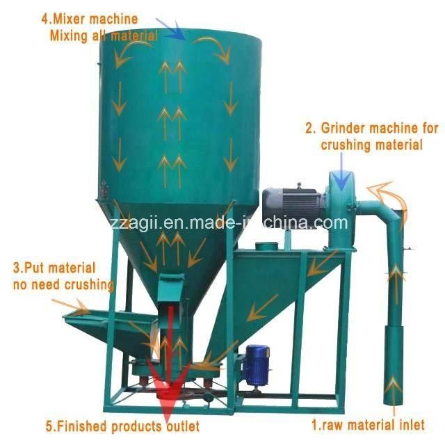 Feed Processing Machine Vertical Animal Feed Blender Mixer