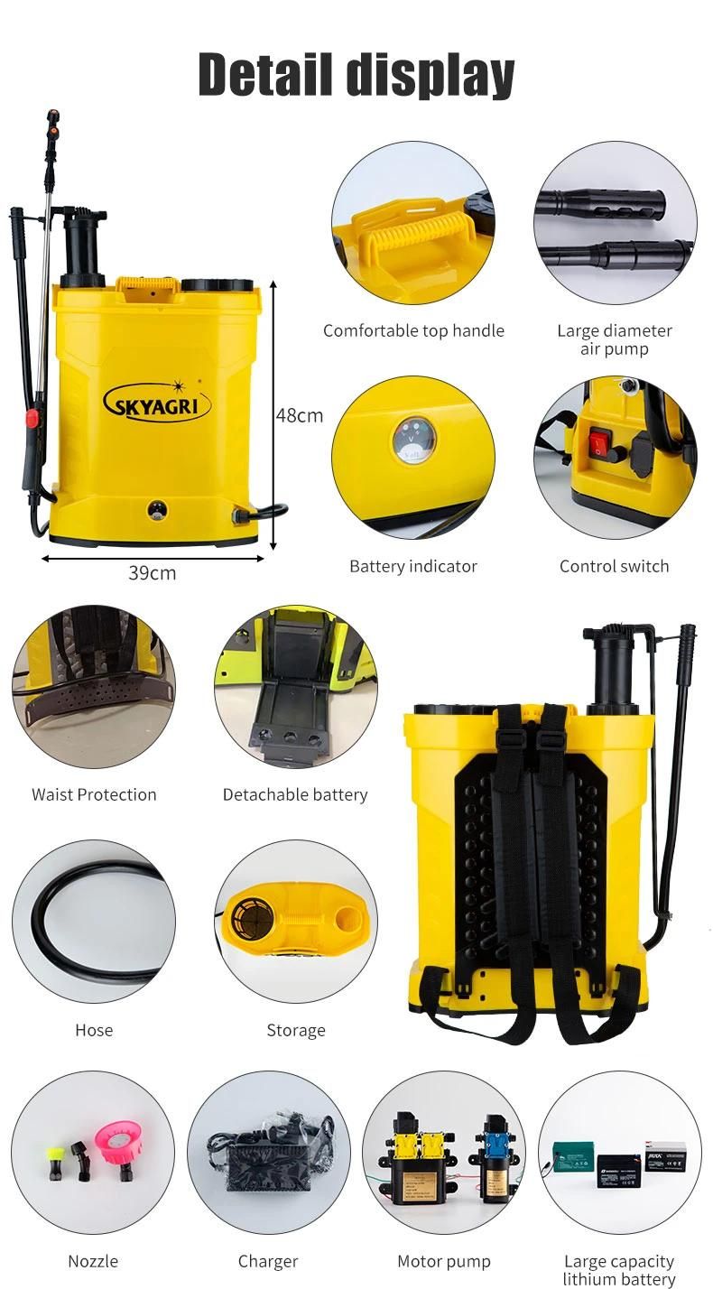 Skyagri Battery Sprayer 12L 16L 18L 20L Agricultural Sprayer Pump Pesticide Garden Farm 12V