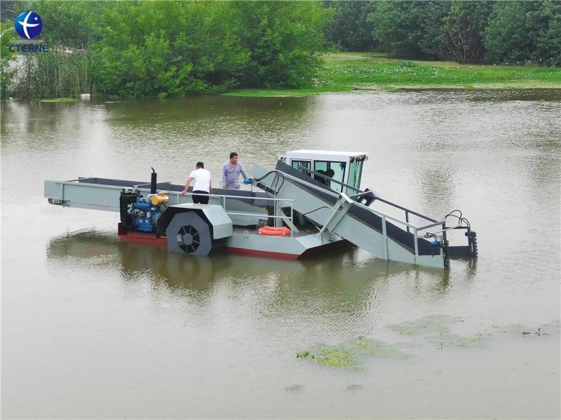 Et Machinery River /Lake /Sea Aquatic Weed Cutting Dredger /Harvester /Trash Skimmer Diesel Powered