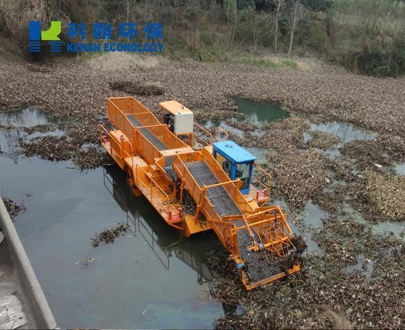 Lake Weed Removal Aquatic Plants Harvesting Waste Collecting Pontoon Boat