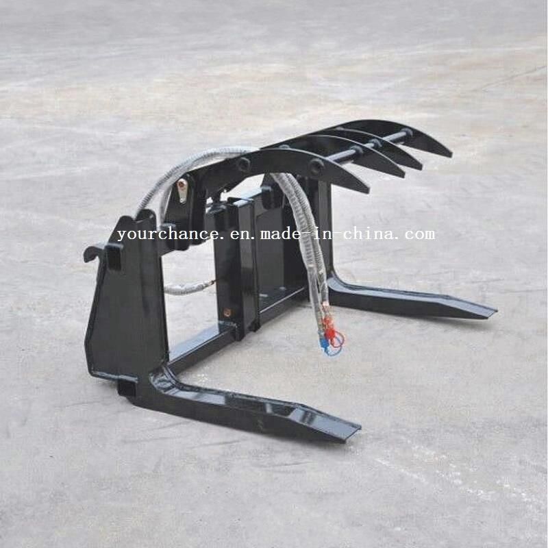 Hot Selling Forestry Machine GM10g 1220mm Width 100-600mm Grabbing Diameter 1 Tons Loading Weight Heavy Duty Log Grab for 80-150HP Tractor Front End Loader