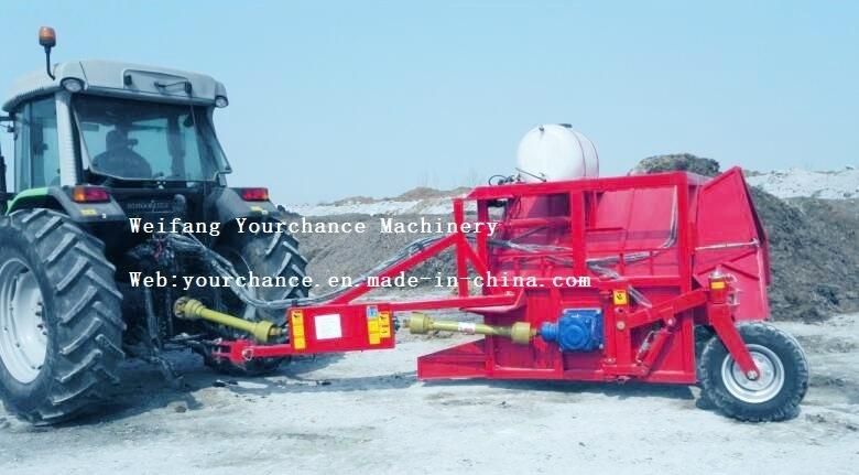 Switzerland Hot Selling Manure Processing Machine Zfq350 3.5m Width Towable Organic Fertilizer Compost Windrow Turner for 120-240HP Wheel Tractor