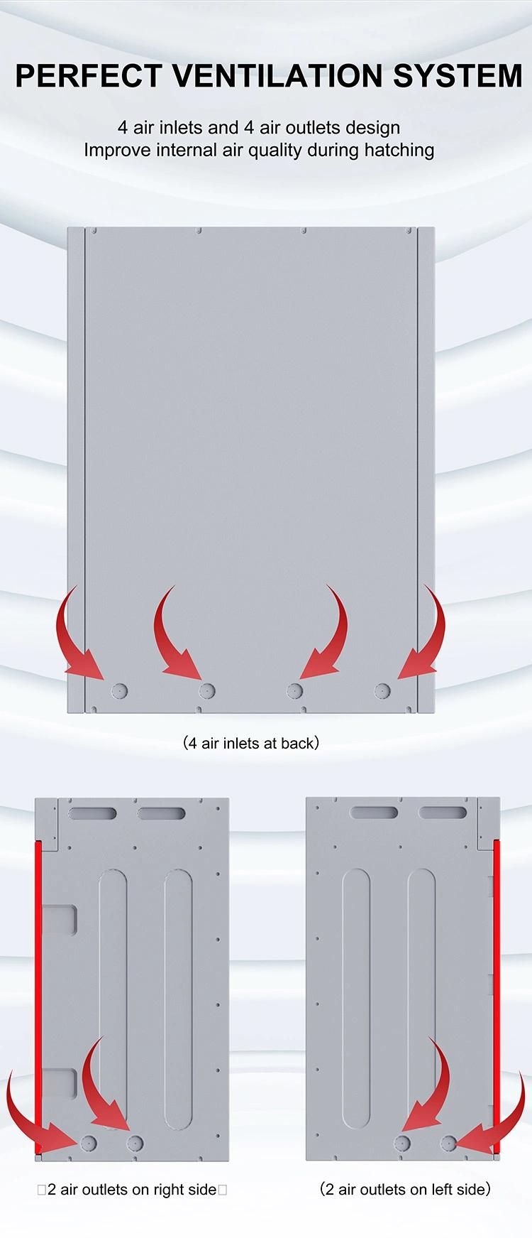 Wonegg Chinese Red Cost Effective Chicken Eggs Automatic Cooling Incubator for Chicken