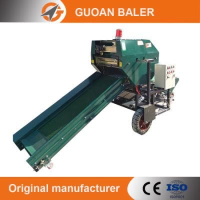 Automatic Round Stationary Hay Silage Baler and Wrapper for Sale