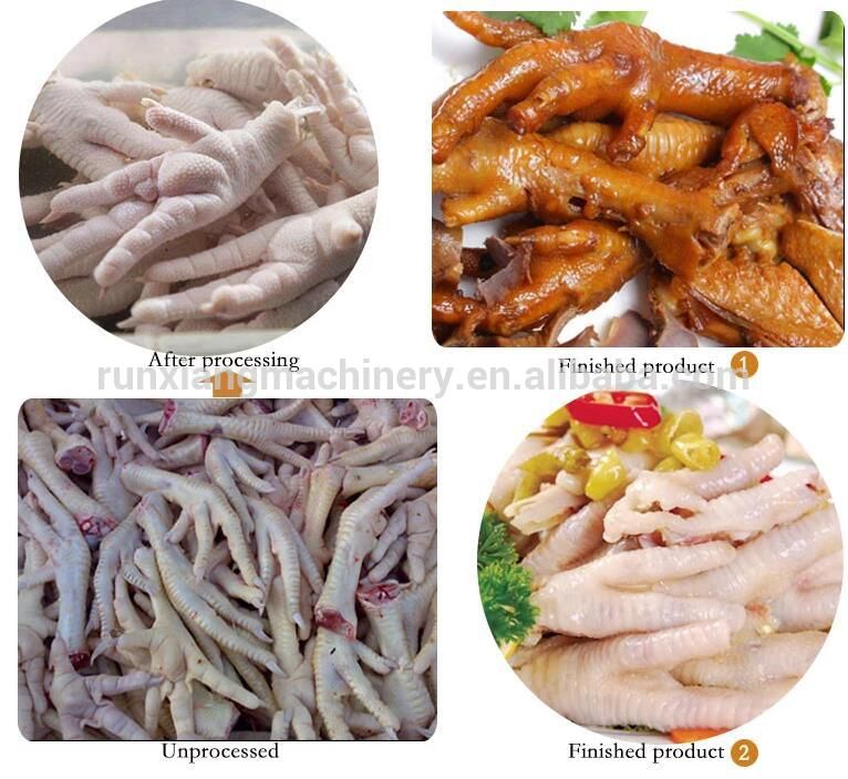 Chicken Claw Cleaner Chicken Paws Skin Peeler Meat Processing Machinery Line