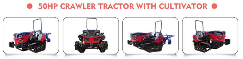 High Benefit Multifunction Crawler Remote Control Tractor 50HP Rubber Tracks for Swamp