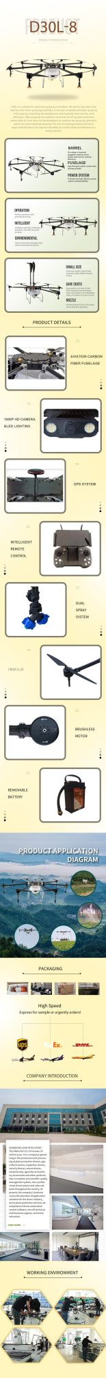 2020 Newest Foldable Professional Agriculture Crop Sprayer Uav Drone COM GPS