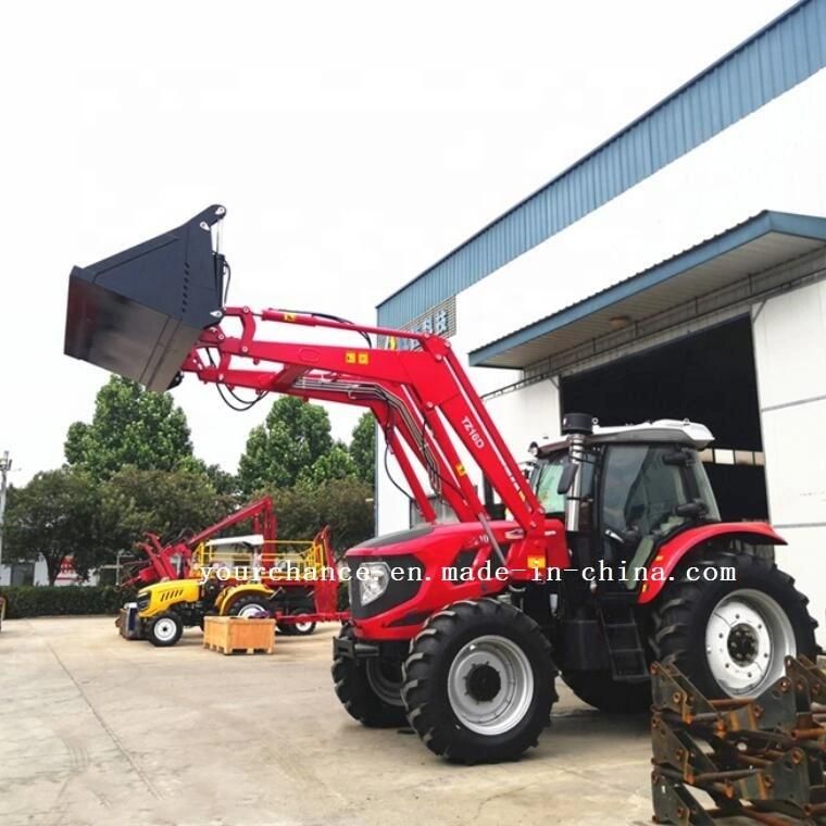 High Quality CE Certificate Tz16D Europe Quick Hitch Type 140-210HP Big Wheel Tractor Mounted Front End Loader with 4 in 1 Combine Bucket Made in China Factory