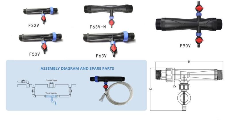 2 Inch Simple Design Venturi Injector for Drip Irrigation