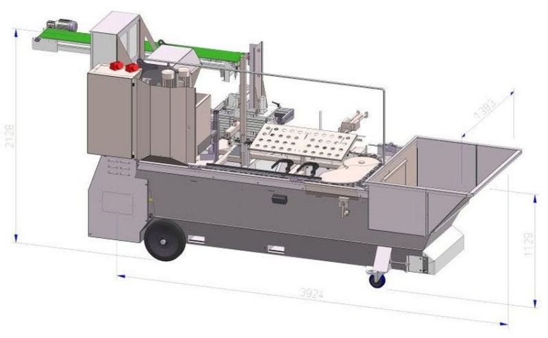 Automatic Flower Pot Soil Filling and Potting Machine for 6-20cm Pot with Speed Over 4000 Per Hour Double Version