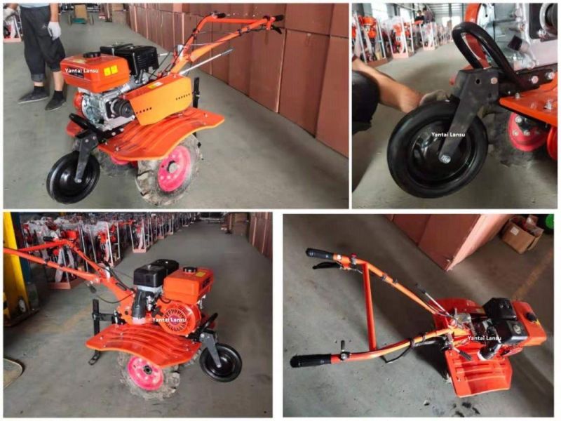 China CE Farming Machinery Mini Two Wheel Hand Traktor Ratavator Rotary Motocultor Power Weeder Tiller
