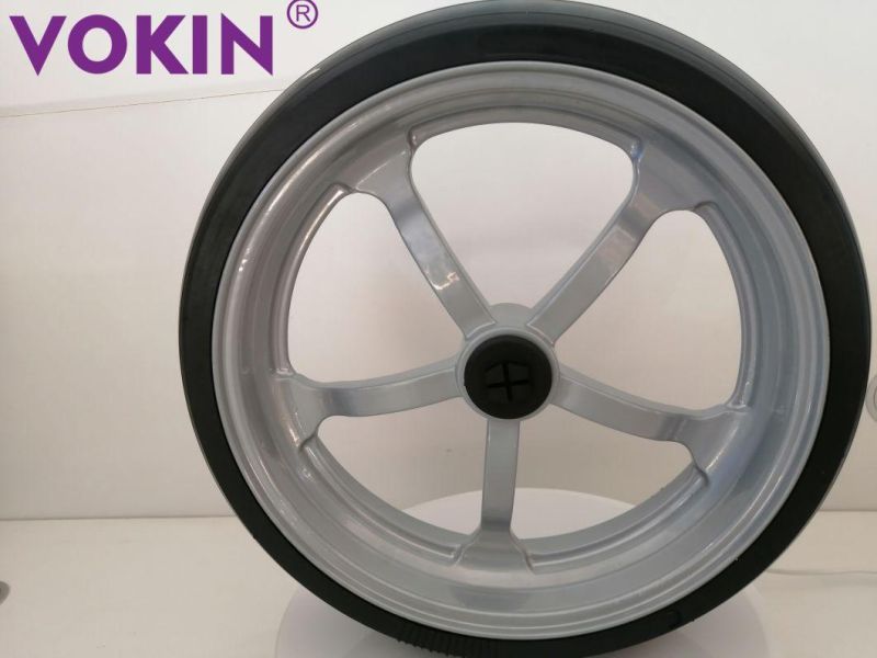 4.5" X 16" (113 X 405mm) Aluminum Rim with Semi-Pneumatic Tyre and Wheel