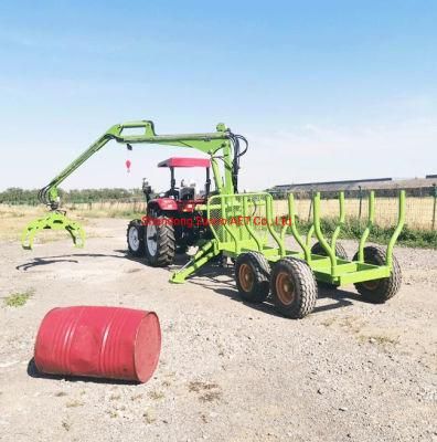 Tractor Trailer Hydraulic Log Trailer with Grapple Sale for Canada