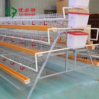 3 Tiers/4 Tiers Manual Chicken Battery Layer Cage for Poultry Farms