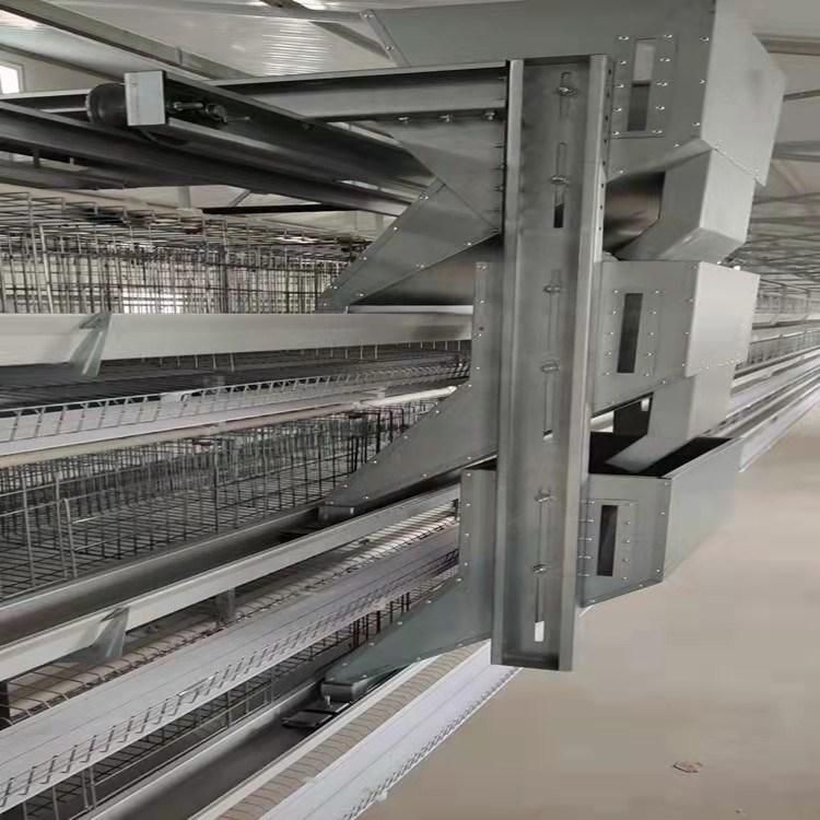 Poultry Farming a Type 4 Tiers Poultry Farm Galvanized Battery Chicken Layer Cages