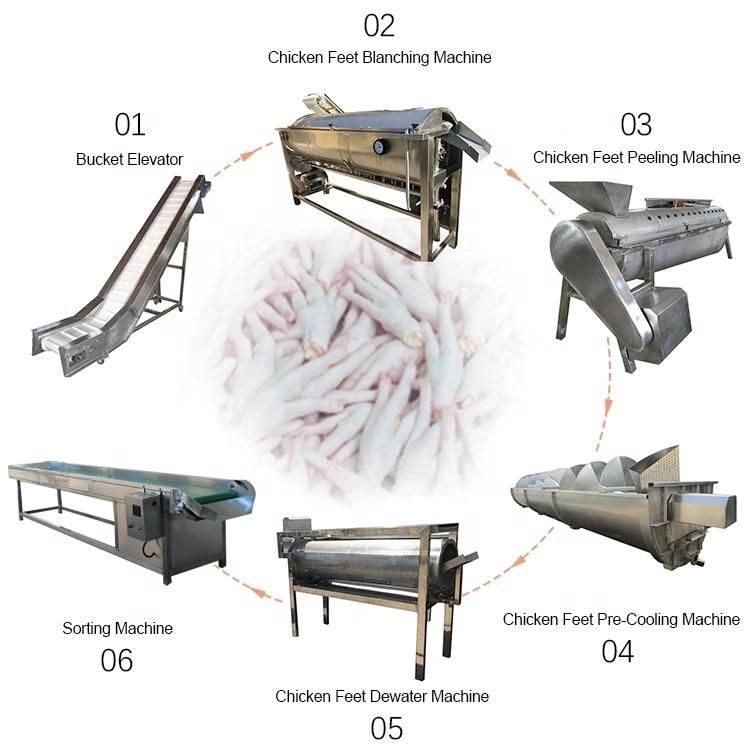Automatic Chicken Feet Yellow Skin Peeling Machine Paw Skin Removing Cleaning Equipment