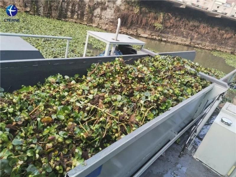 Floating Grass Harvester Boat for Water Surface Cleaning