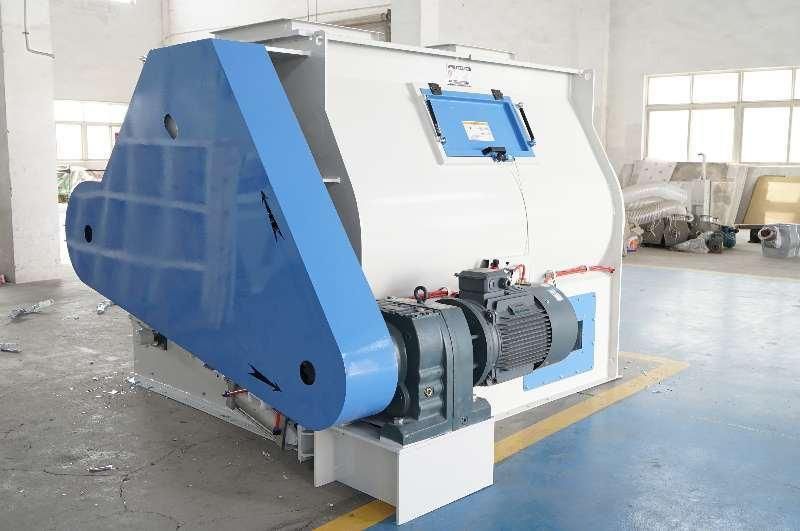 Industrial Double Shaft Animal Poultry Fish Shrimp Live Stock Feed Mixer as One of Main Feed Machine.  Factory Direct Sale Chicken Animal Feed Mixer|Feed Crusher