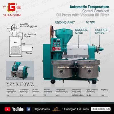 Yzyx130wz Guangxin Combined Oil Press Mustard Oil Mill Groundnut Oil Machine