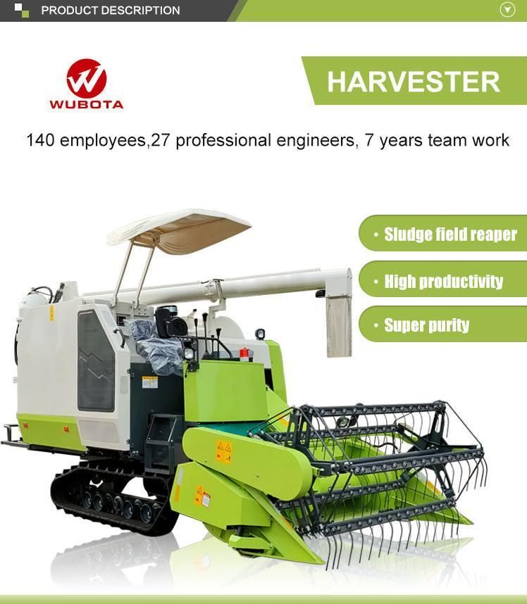 Hand Walking Mini Combined Harvester Machine for Rice Small