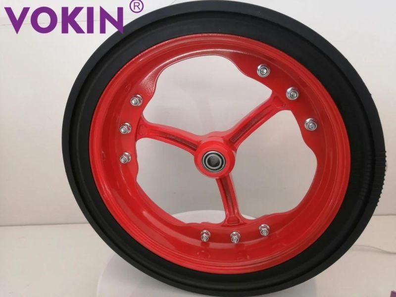 Nine Bolts Casting Iron Spoke Gauge Wheel with Tire