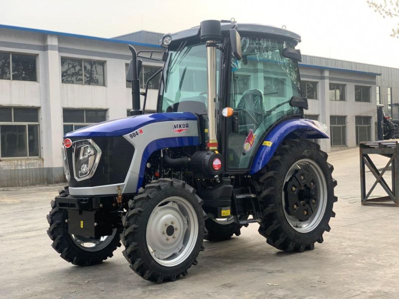 Chinese Factory Directly Supply 90HP 4WD Mini Farm Tractor with Cab and Various Colors Can Be Customized