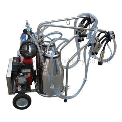 Goats Milking Machine Vacuum Pump Diesel Engine Milker Two Barrels