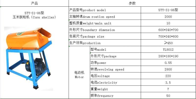 China Manufactured Horizontal Electric Corn Thresher