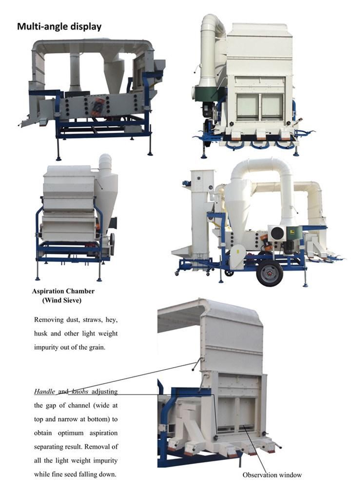 Grain Seed Cocoa Rice Processing Cleaner Destoenr Cleaning Machine