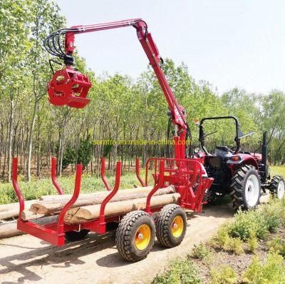 Log Loader Trailer with Hydraulic Lifting Crane