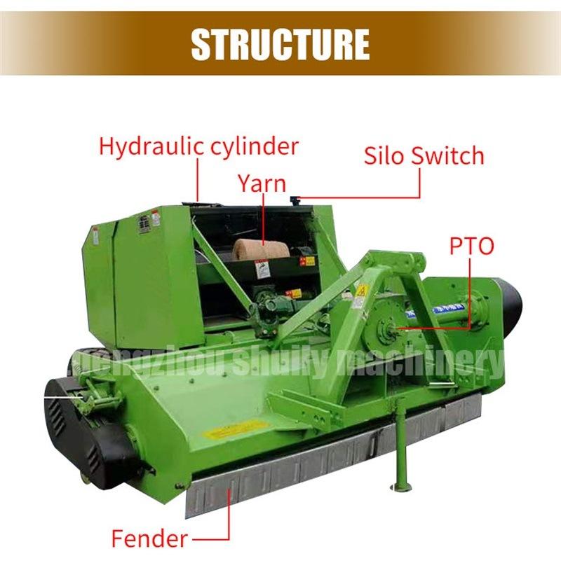 Grass Crusher for Walk Tractor Mini Hay Baler Machine