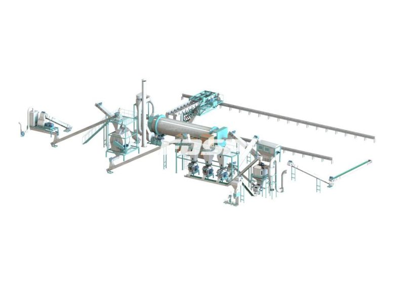 Large Production Capabilities Cattle Manure Waste Fertilizer Pellet Production Plant