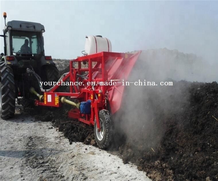 Switzerland Hot Selling Manure Processing Machine Zfq350 3.5m Width Towable Organic Fertilizer Compost Windrow Turner for 120-240HP Wheel Tractor