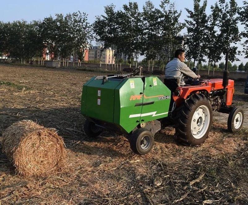 Semi-Automatic Tractor Straw Mini Round Hay Baler Alfalfa Hay Baler