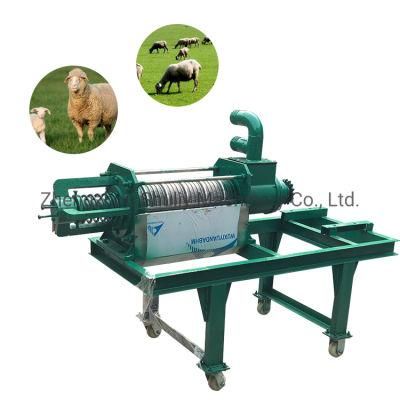Screw Press Dewater Machine Cow Dung Dewatering Machine Chicken Manure Solid Liquid Separator Animal Waste Drying Machine