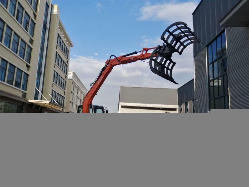 Jg95z Cotton Grabber Cotton Grapple Excavator 8 Ton Wheel Cotton Loader with Grabber for Sale