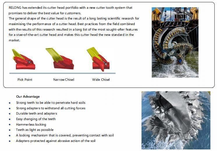 Dredging Equipment Teeth Variety of Shapes and Sizes Dredging Cutters
