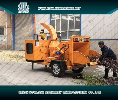Commercial Mobile Diesel Engine Wood Crusher Wood Log Chipper for Sale