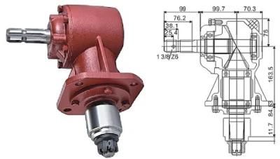Tractor Gearbox for Mower, Ratio 1: 1.93 / 1: 1.47 / 1: 1.69, Agricultural Machines 540 Rpm