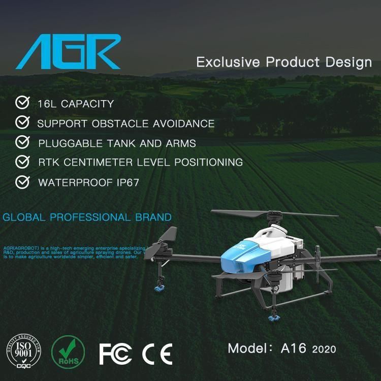 Top Selling 16 Liter High Efficiency Planting Protection Agriculture Spraying Drone Uav
