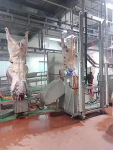 Chinese Manufacturer Best Price for Double Post Stainless Steel Pneumatic Lifting Slaughter Platform with Sterilizer for Knives