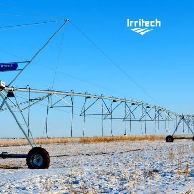 Center Pivot and Lateral Move Irrigation System with Poly Lined Pipes