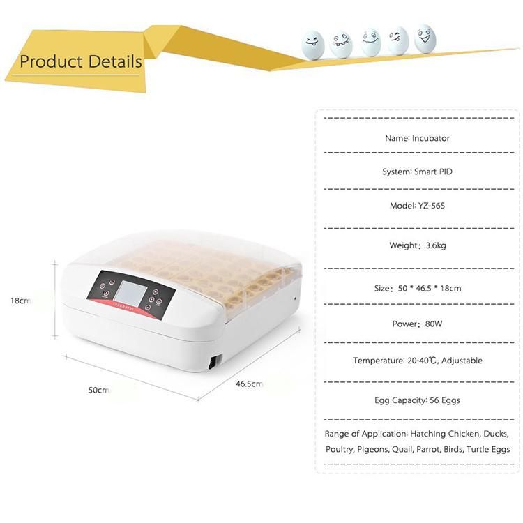 2018 New Model 56 Chicken Egg Incubator for Sale