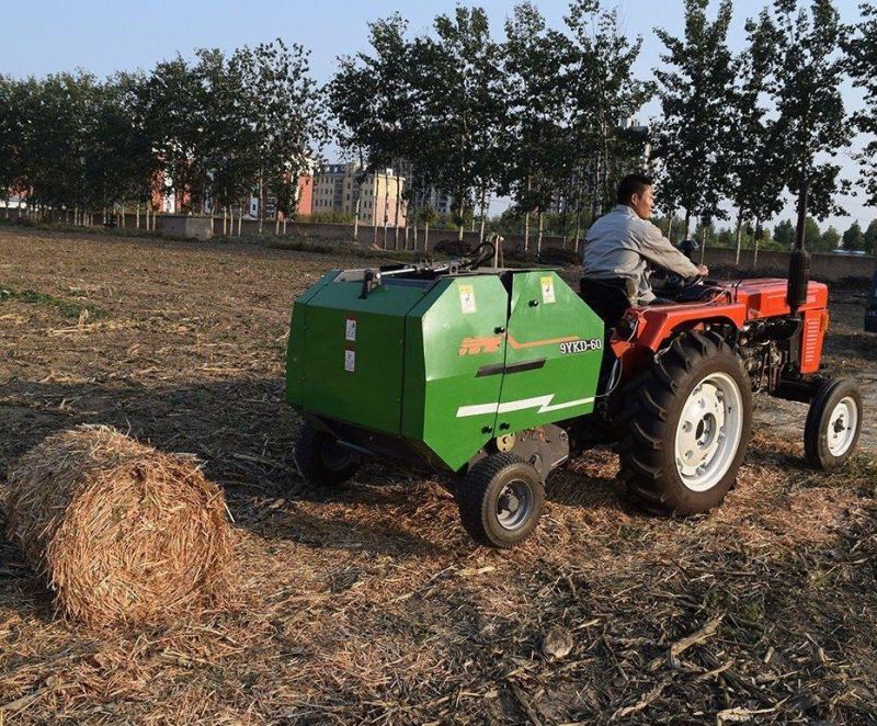 Factory Tractor Pto Mini Round Baler with 80cm Pickup Width