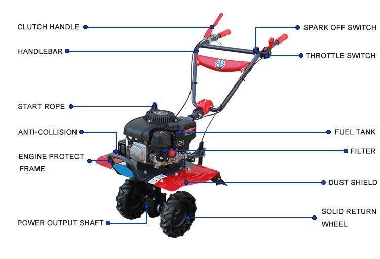 Plowing Machine Small Farming Tools Equipment Machines Agricultural Power Tiller